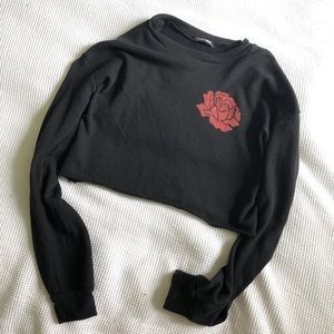 Cropped Rose sweater